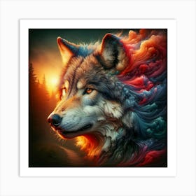 Wolf Face Art Print