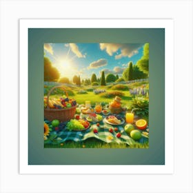 Picnic In The Park Art Print