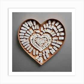 Heart Of Dominoes Art Print