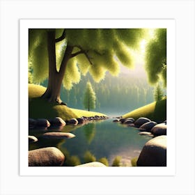 Forest Scene 1 Art Print