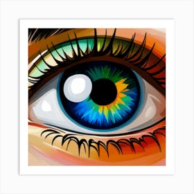 Colorful Eye Art Print