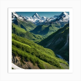 Alaska Mountain Valley Art Print
