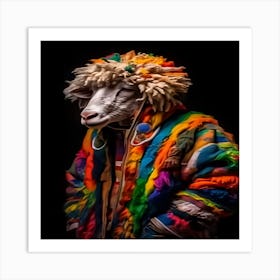 Rainbow Sheep Art Print