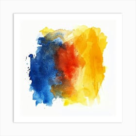 Abstract Watercolor Background 7 Art Print