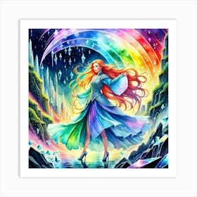 Rainbow Fairy Art Print