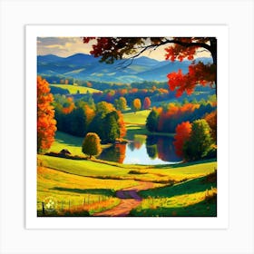 Autumn In The Mountains Art Print