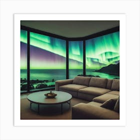 Aurora Borealis in the living room Art Print