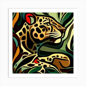 Jaguar In Jungle Art Print