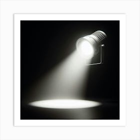 Spotlight On A Black Background 1 Art Print