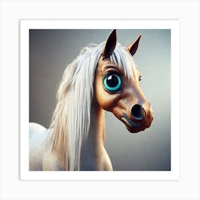 Horse With Blue Eyes Art Print