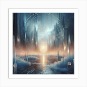 Futuristic City 14 Art Print