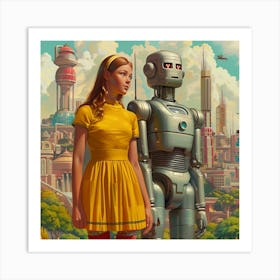 Robot Girl 1 Art Print