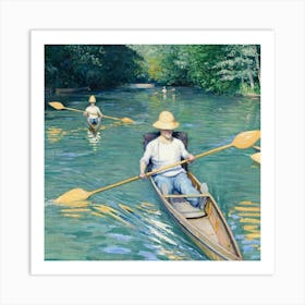 Canoeists Art Print