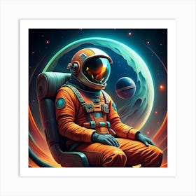 Astronaut In Space 13 Art Print