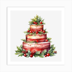 Christmas Cake 6 Art Print