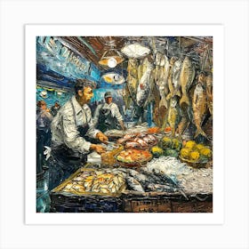 Van Gogh Style: The Fishmonger Series Art Print