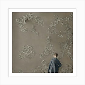 Man Looking At A Wall Art Print