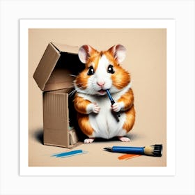 Hamster Painting 15 Art Print