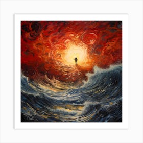 Swirling Seas: Divine Texture Art Print