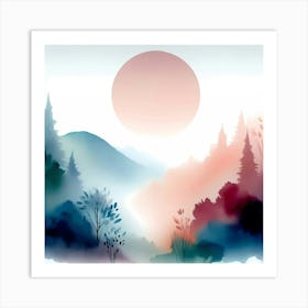 Watercolor Landscape 16 Art Print