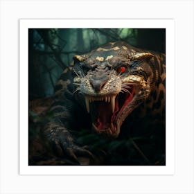 Panther In The Forest Art Print