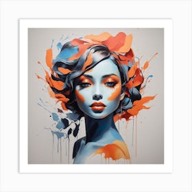 Splatter Girl Art Print