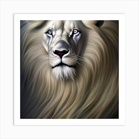Exquisite White Lion Art Print