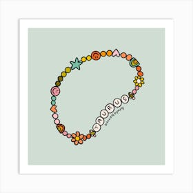 Taurus Friendship Bracelet Art Print