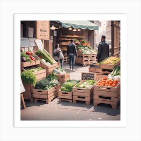 Fresh Produce Market Art Print