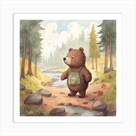 Bear In The Forest Art Print