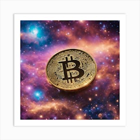 Bitcoin In Space Art Print