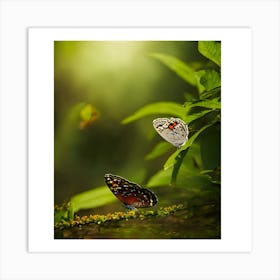 Butterfly In The Forest Art Print