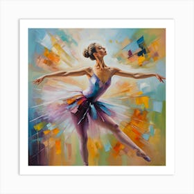 Ballerina Oil Painting Art Print