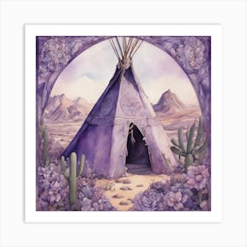 The Violet Teepee Art Print