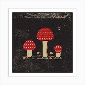 Mushrooms Art Print