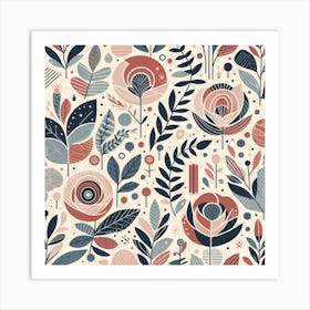 Scandinavian style, Roses 3 Art Print