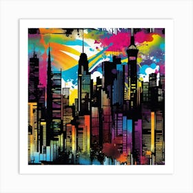 City Skyline 13 Art Print