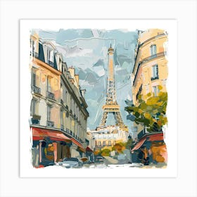 Paris Street Painting 1 Art Print