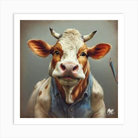 Cow Portrait 15 Art Print