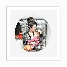 Mother And Child 12 Art Print