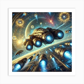 A Vivid Depiction Of The Phase Barrage Ability Use 1 Art Print