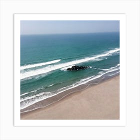 Aerial View Of A Beach 22 Art Print