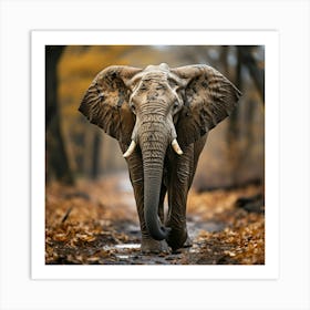 Elephant In The Forest Art Print