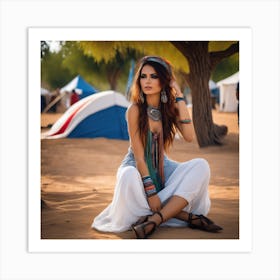 Bohemian Girl Art Print