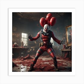 Clown In A Room Art Print