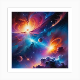 Spaces cape Paintings Art Print Art Print