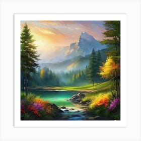 Landscape Painting 220 Art Print