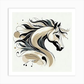 Creative Horse Beauty Illustration Nr 66 Art Print