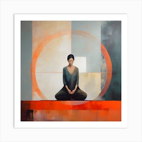 Women Meditating Abstracts By Csaba Fikker 23 Art Print