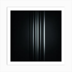 Vertical Volumetric Light On Black Background 1893515370 Art Print